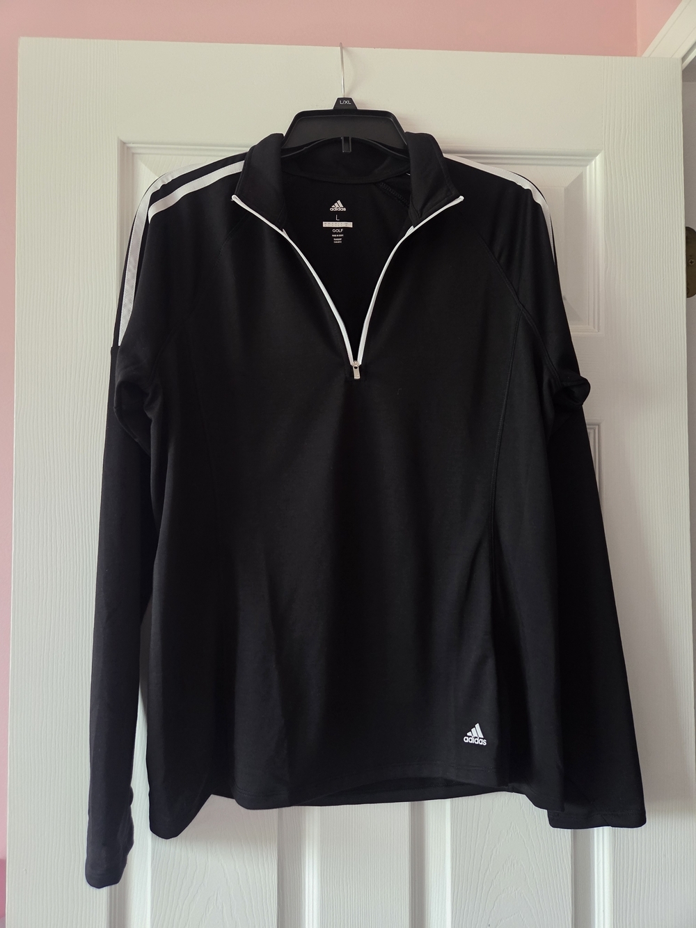 Adidas Womens Golf Black 1/4 Zip Pullover Size L
